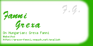 fanni grexa business card